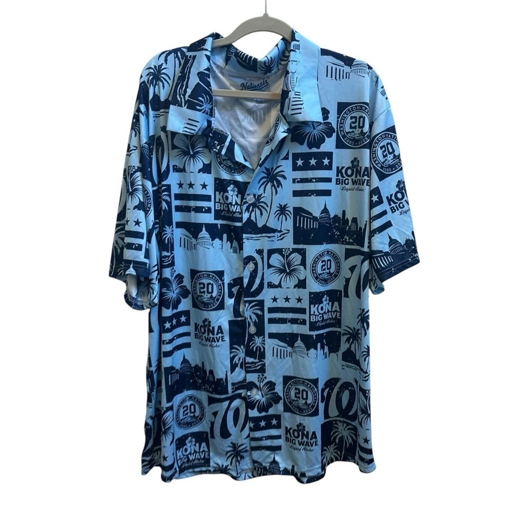 Washington Nationals Hawaiian Shirt SGA 20th Anniversary Kona Big Wave XXL 2XL
